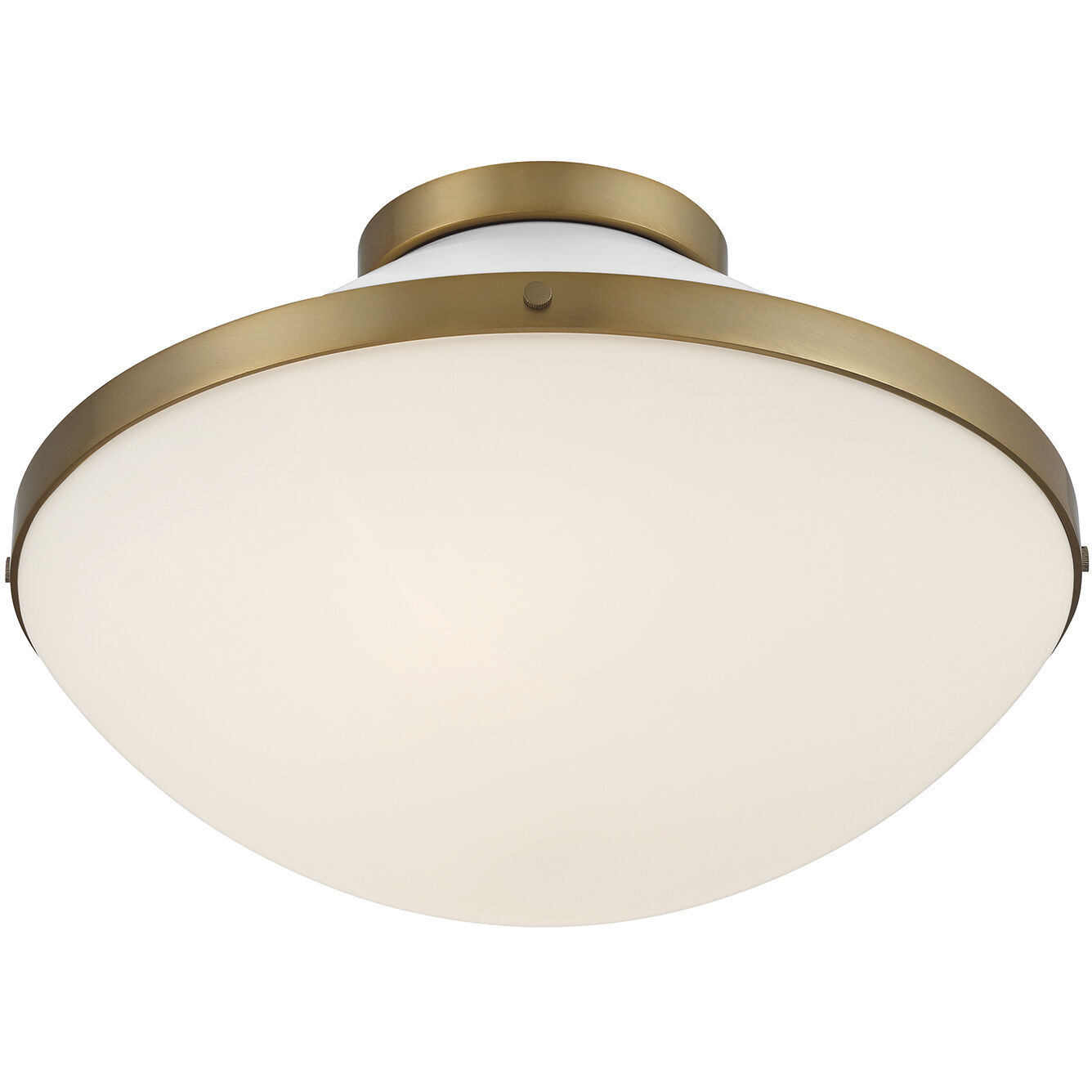 Xander 2 Light 16.25 inch Vibrant Gold Flush Ceiling Light in Vibrant Gold and White