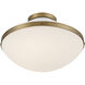 Xander 2 Light 16.25 inch Vibrant Gold and White Flush Mount Ceiling Light