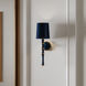 Kane 1 Light 7 inch Midnight Blue with Modern Brass Armed Wall Sconce Wall Light