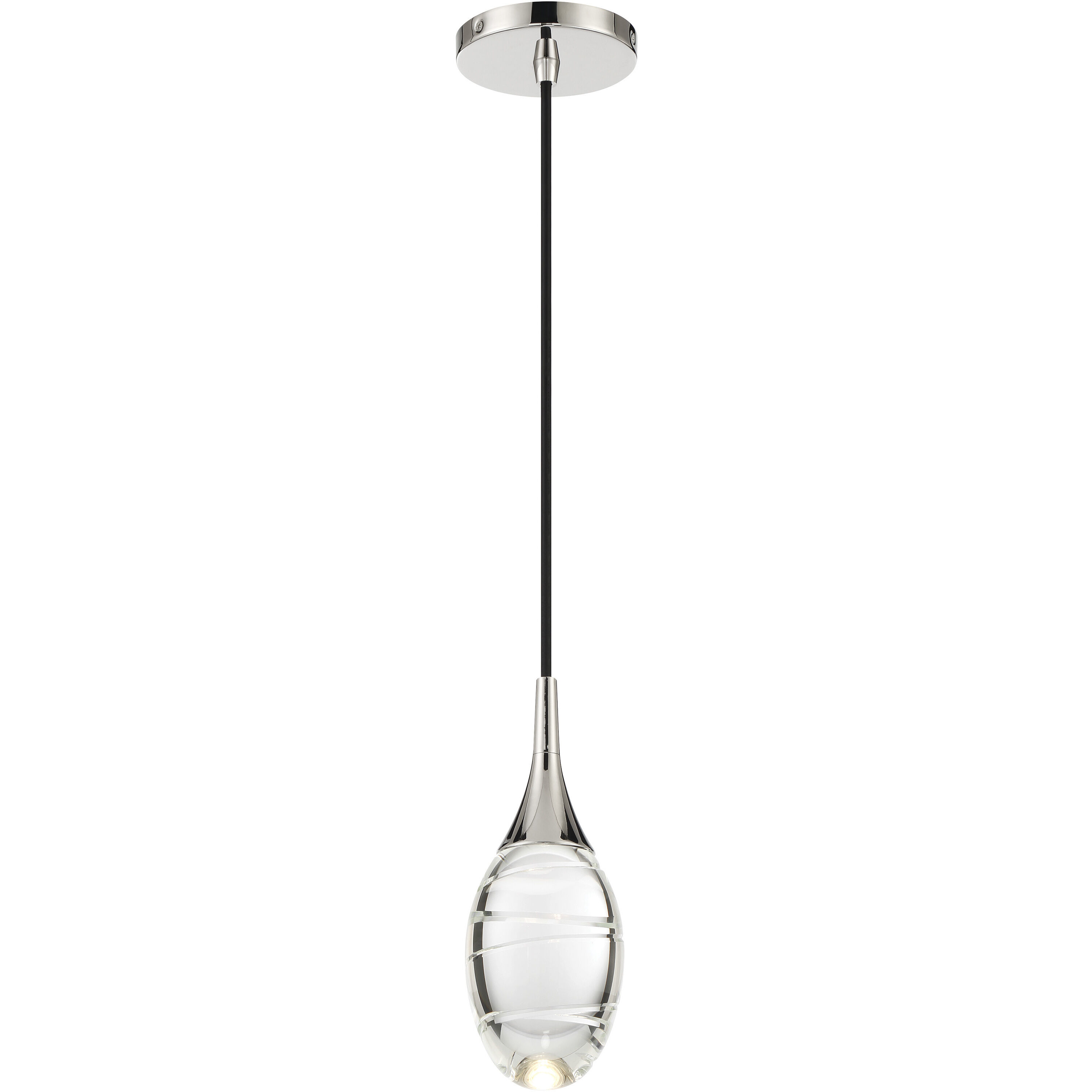 Hail LED 4.25 inch Polished Nickel Mini Pendant Ceiling Light
