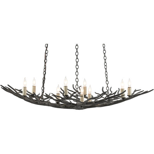 Rainforest 9 Light 35 inch Rustic Bronze Chandelier Ceiling Light, Small 