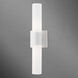 Aero 2 Light 5 inch White with Brushed Nickel Accent Vanity Sconce Wall Light