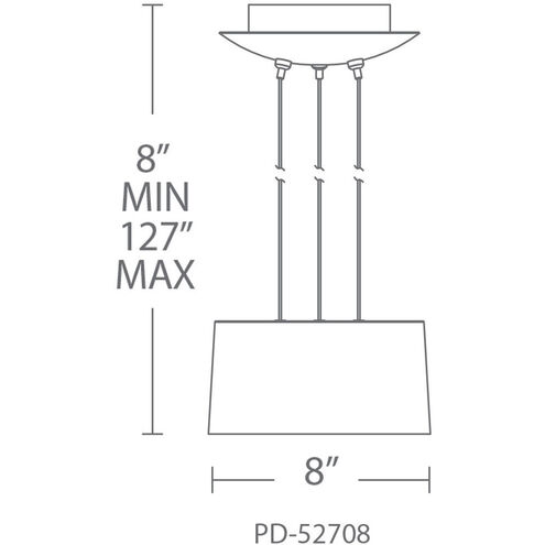 Marimba LED 8.06 inch White Silver Leaf Pendant Ceiling Light in 8in.