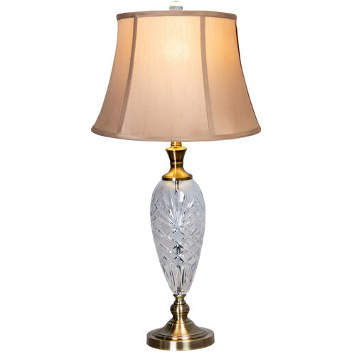 Alameda 31 inch 150.00 watt Antique Bronze Table Lamp Portable Light, 24% Lead Crystal
