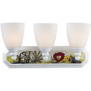 Kidshine 3 Light 18 inch White Vanity Light Wall Light