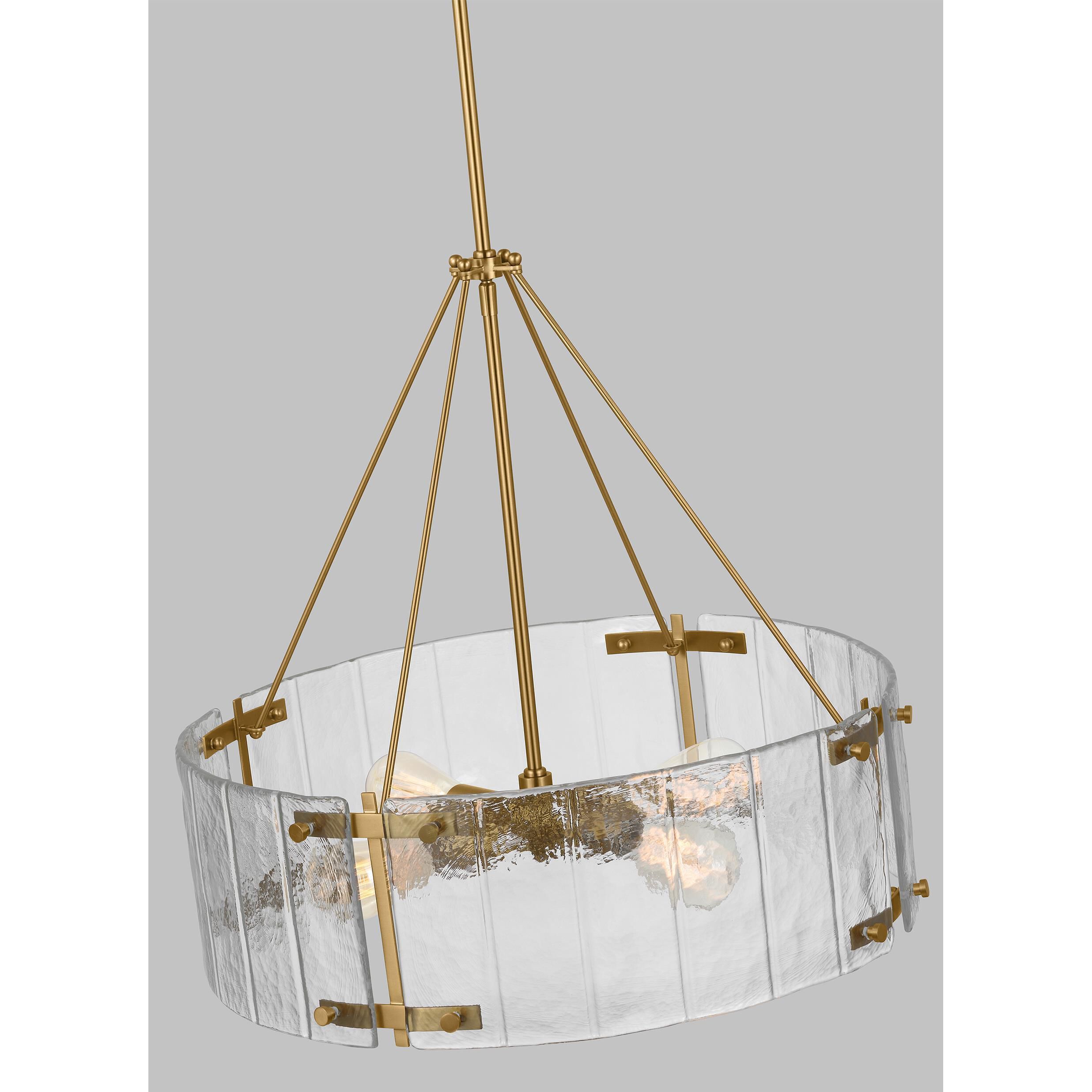 AH by Alexa Hampton Calvert 4 Light 24 inch Burnished Brass Chandelier Ceiling Light