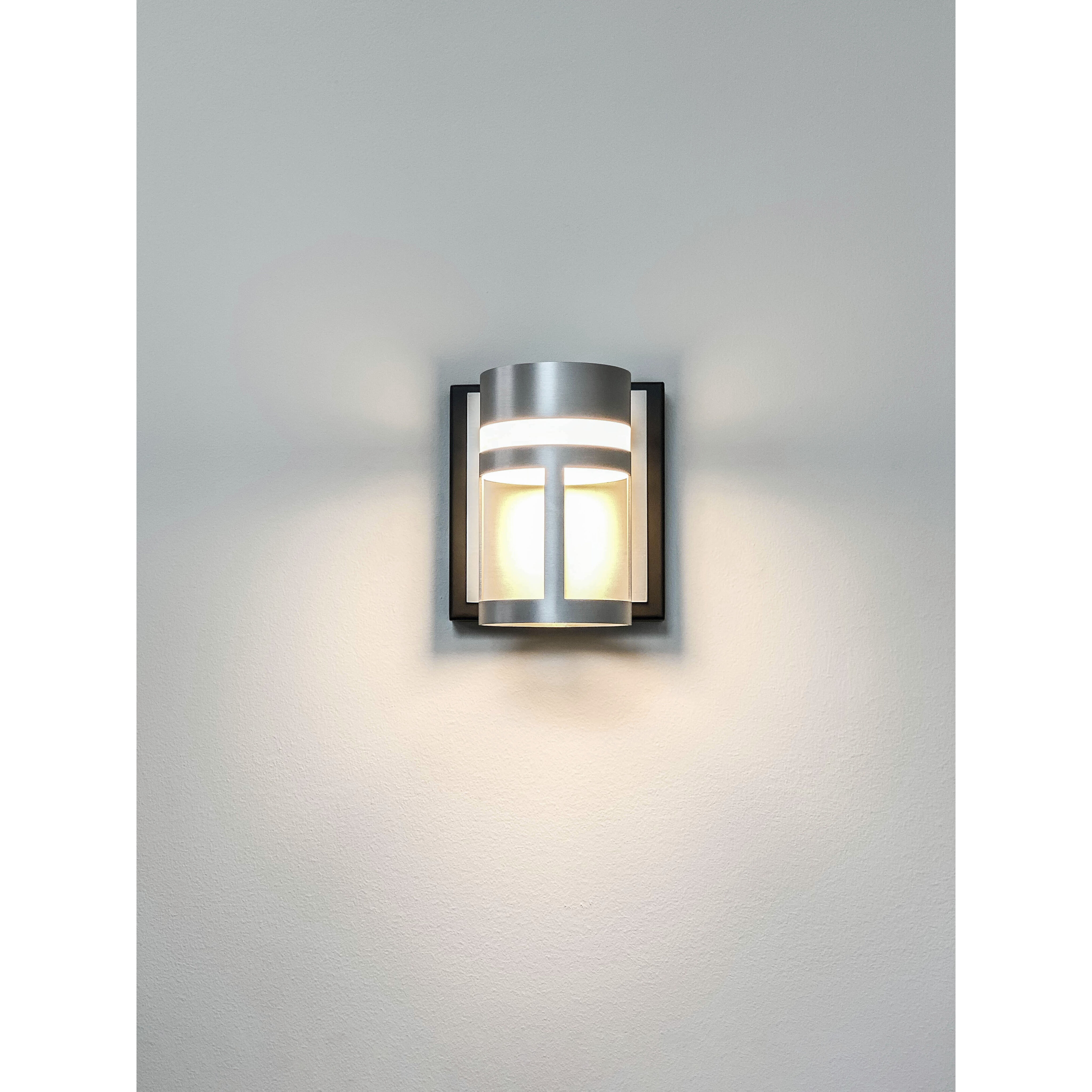 Accord LED 5 inch Black and Brushed Aluminum Bath Vanity Light Wall Light