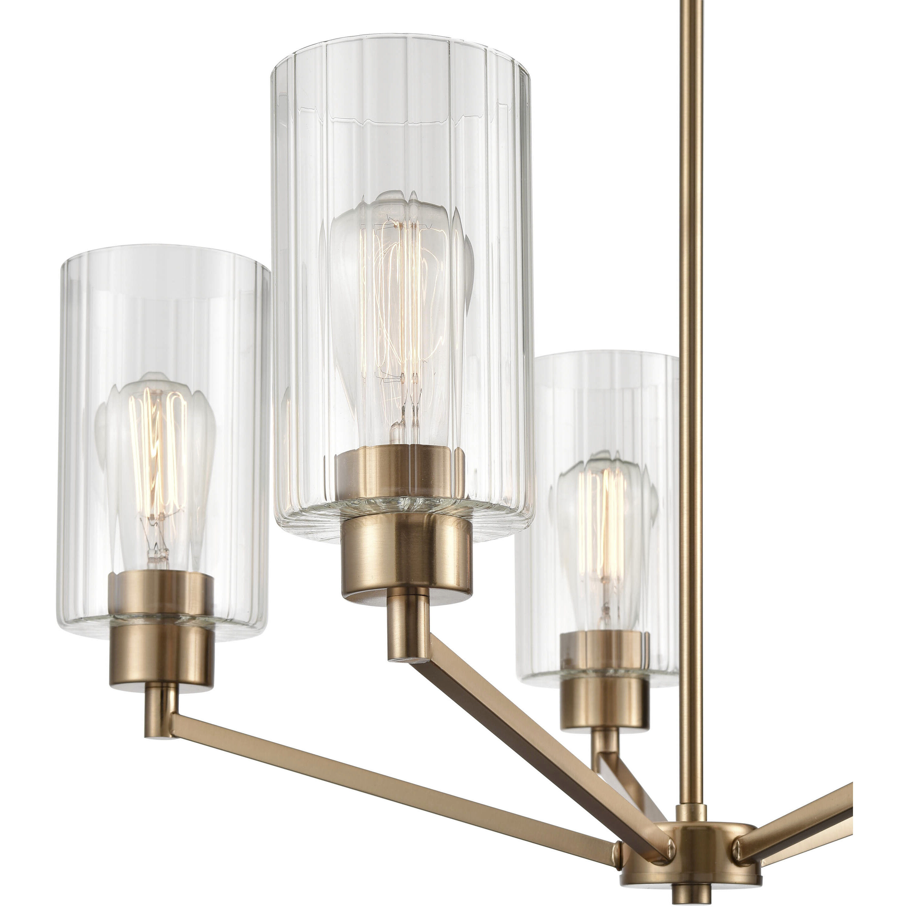 Beverlly 5 Light 26 inch Modern Gold Chandelier Ceiling Light