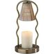 Chiara 13.5 inch 50 watt Antique Brass Candlewarmer Lamp Portable Light, Simplee Adesso