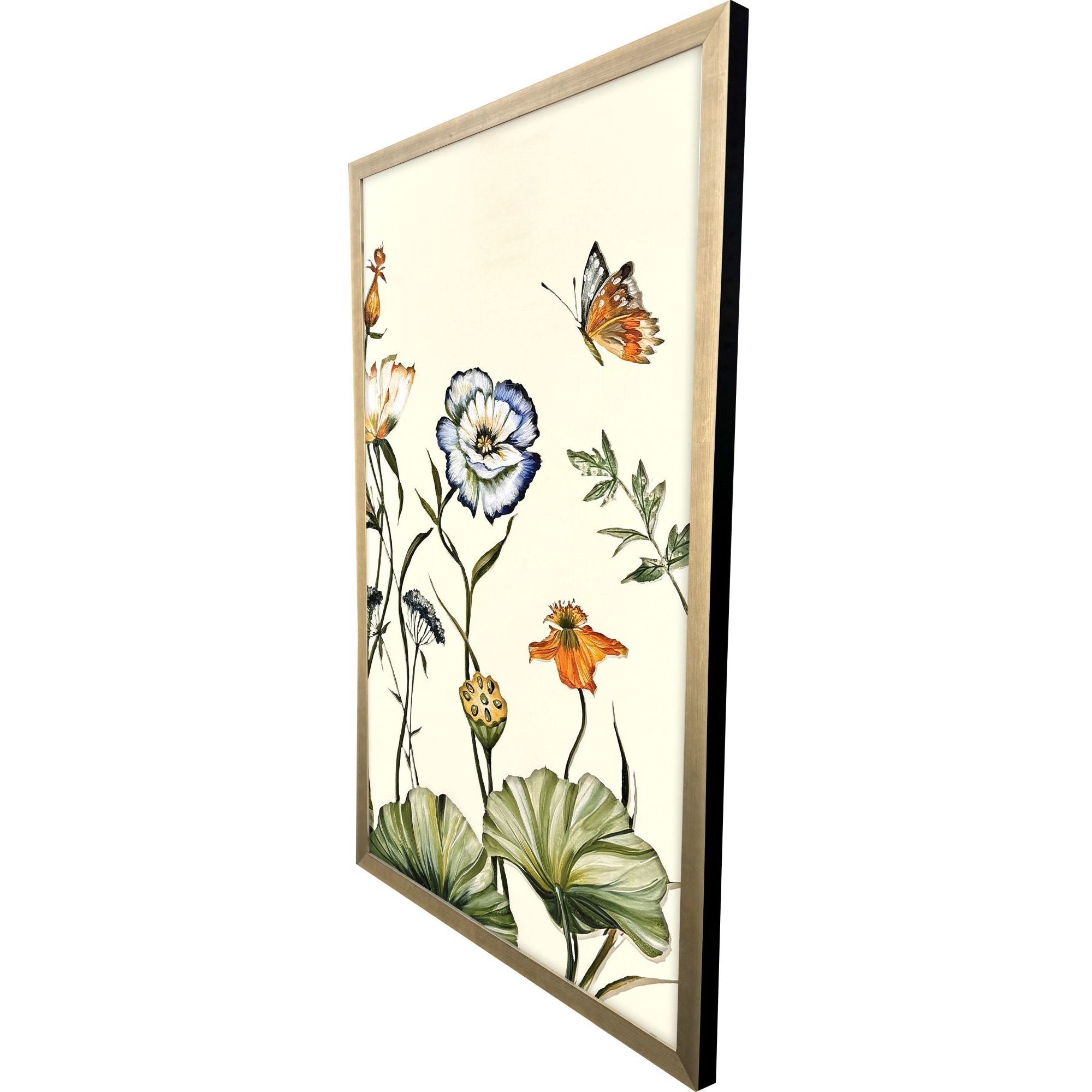 Garden of Eden Blue and Beige and Green and Multi Framed Art, The Studio