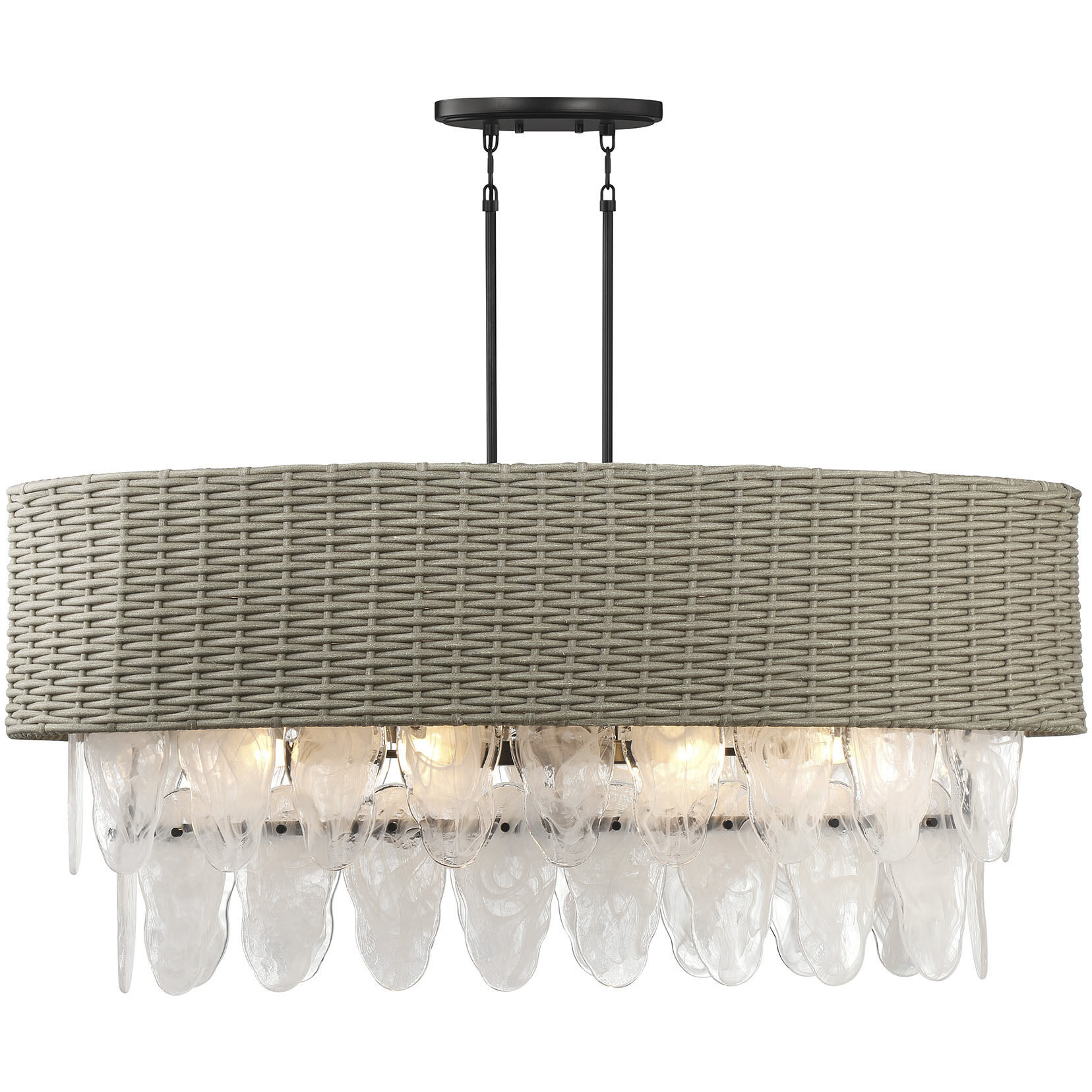 Breakers Isle 12 Light 48 inch Coal Island Light Ceiling Light