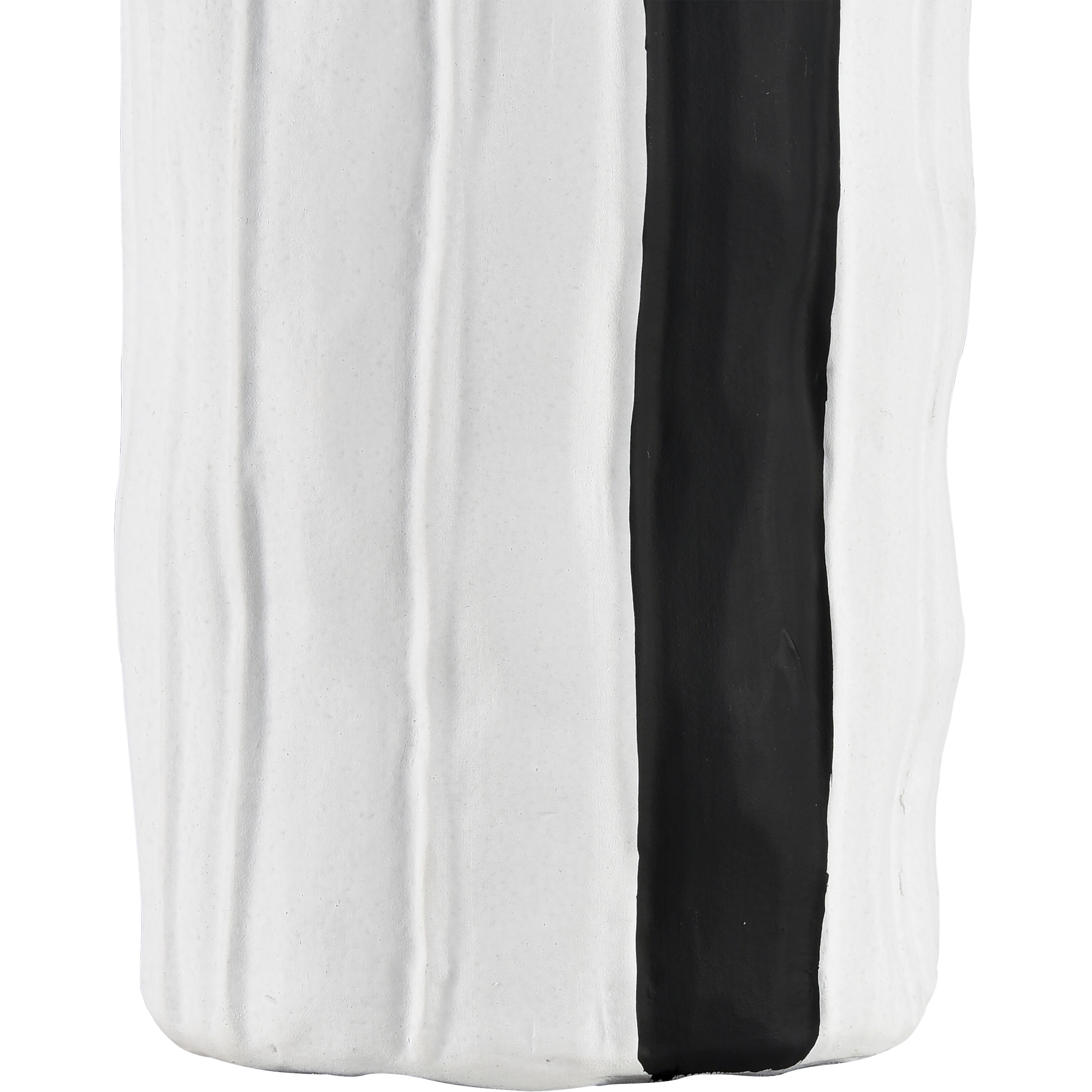 Carter 19.75 X 4.25 inch Vase in White with Black