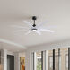 Atlas Ariella - LK 64 inch Matte Black with Matte White Blades Ceiling Fan