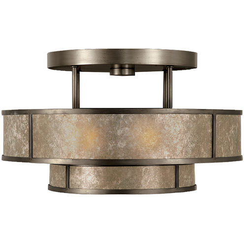 Singapore Moderne 3 Light 24 inch Bronze Semi-Flush Mount Ceiling Light