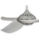 Conte 52 inch Brushed Nickel with Grey Weathered Wood Blades Outdoor Ceiling Fan