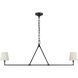 C&M by Chapman & Myers Perth 2 Light 56 inch Aged Iron Chandelier Ceiling Light