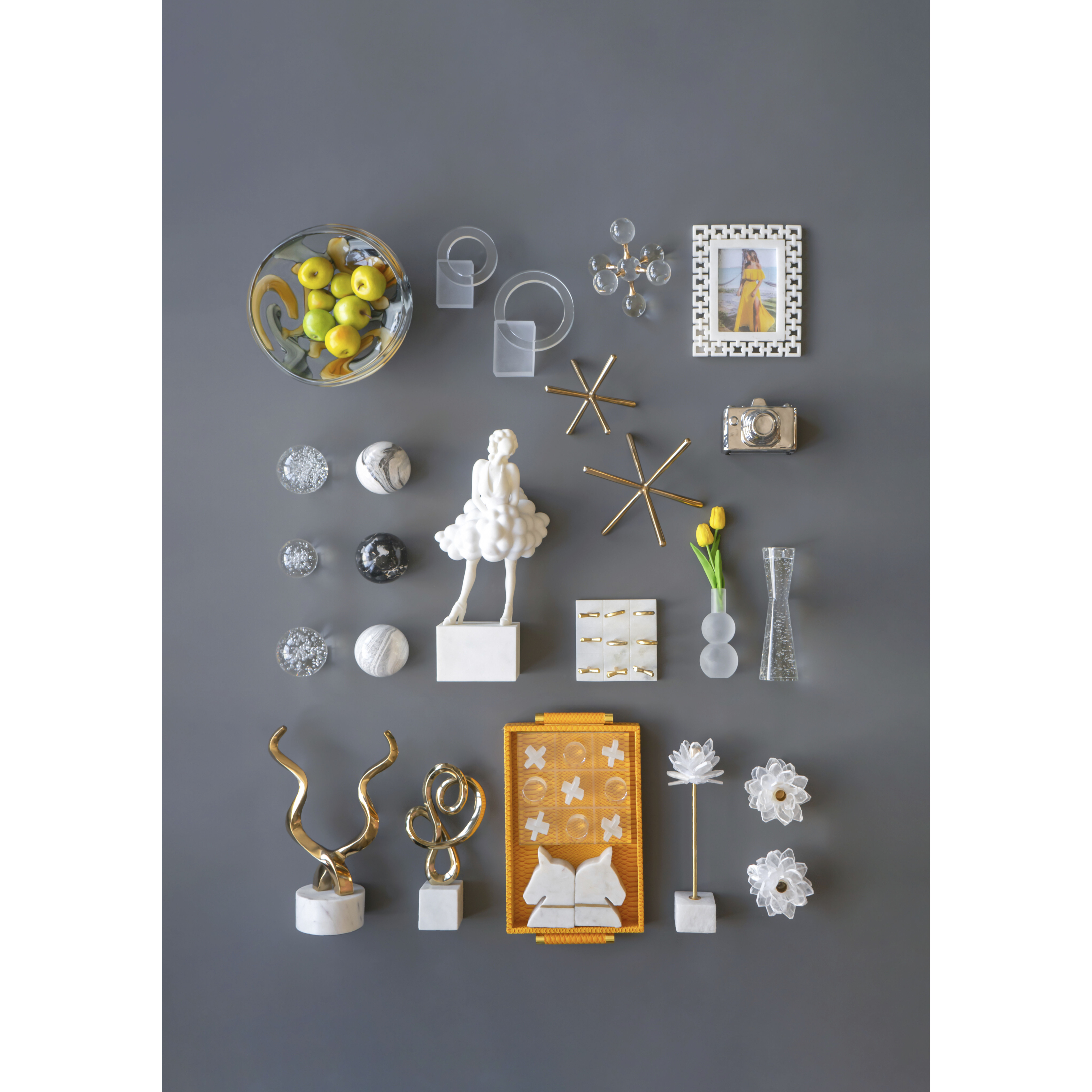 Molecular Clear/Gold Décor