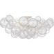 Julie Neill Talia LED 37.5 inch Plaster White and Clear Swirled Glass Flush Mount Ceiling Light, Grande