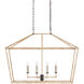 Denison 6 Light 40 inch Mole Black Lantern Pendant Ceiling Light