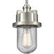 Briggs 1 Light 6 inch Weathered Zinc with Satin Nickel Mini Pendant Ceiling Light