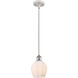 Ballston Norfolk 1 Light 6 inch White and Polished Chrome Mini Pendant Ceiling Light in Matte White Glass