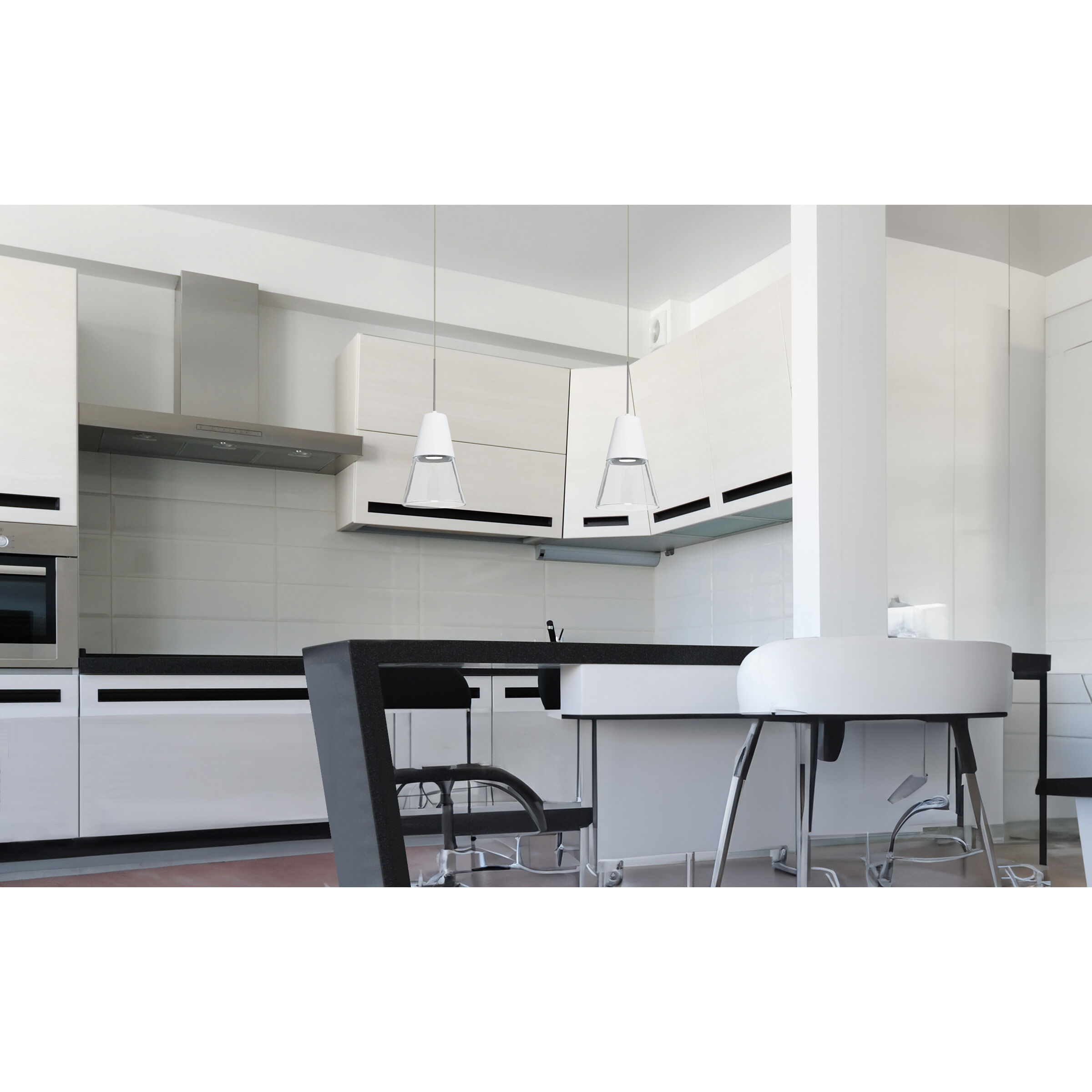 Timo 6 LED Black Cord Pendant Ceiling Light