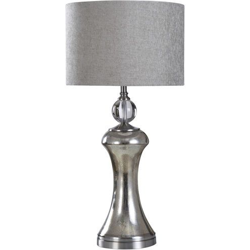 Eason 37 inch 150.00 watt Silver/Semi-Translucent/Heathered Grey Table Lamp Portable Light 