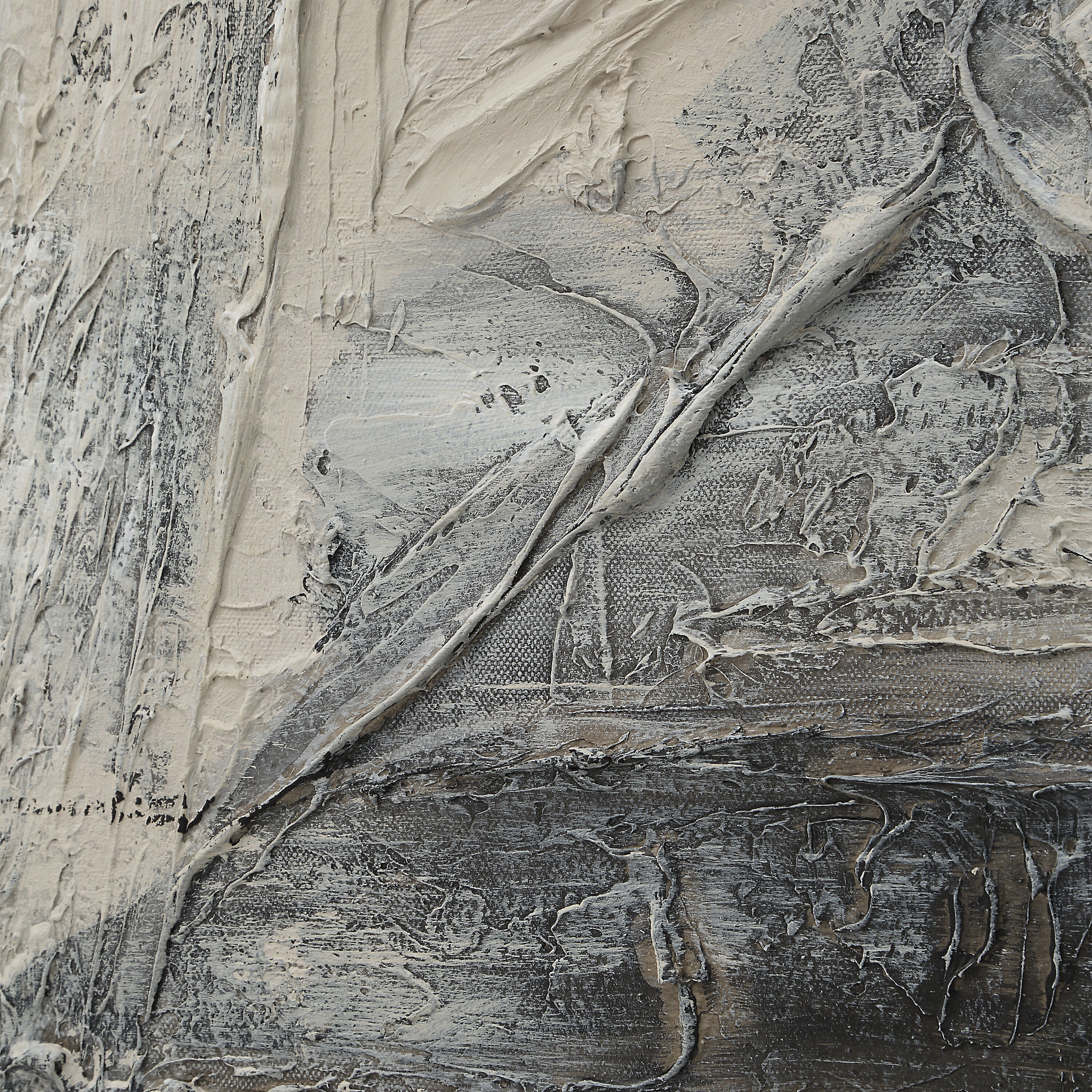 Cane Multicolor and Medium Walnut Canvas Art