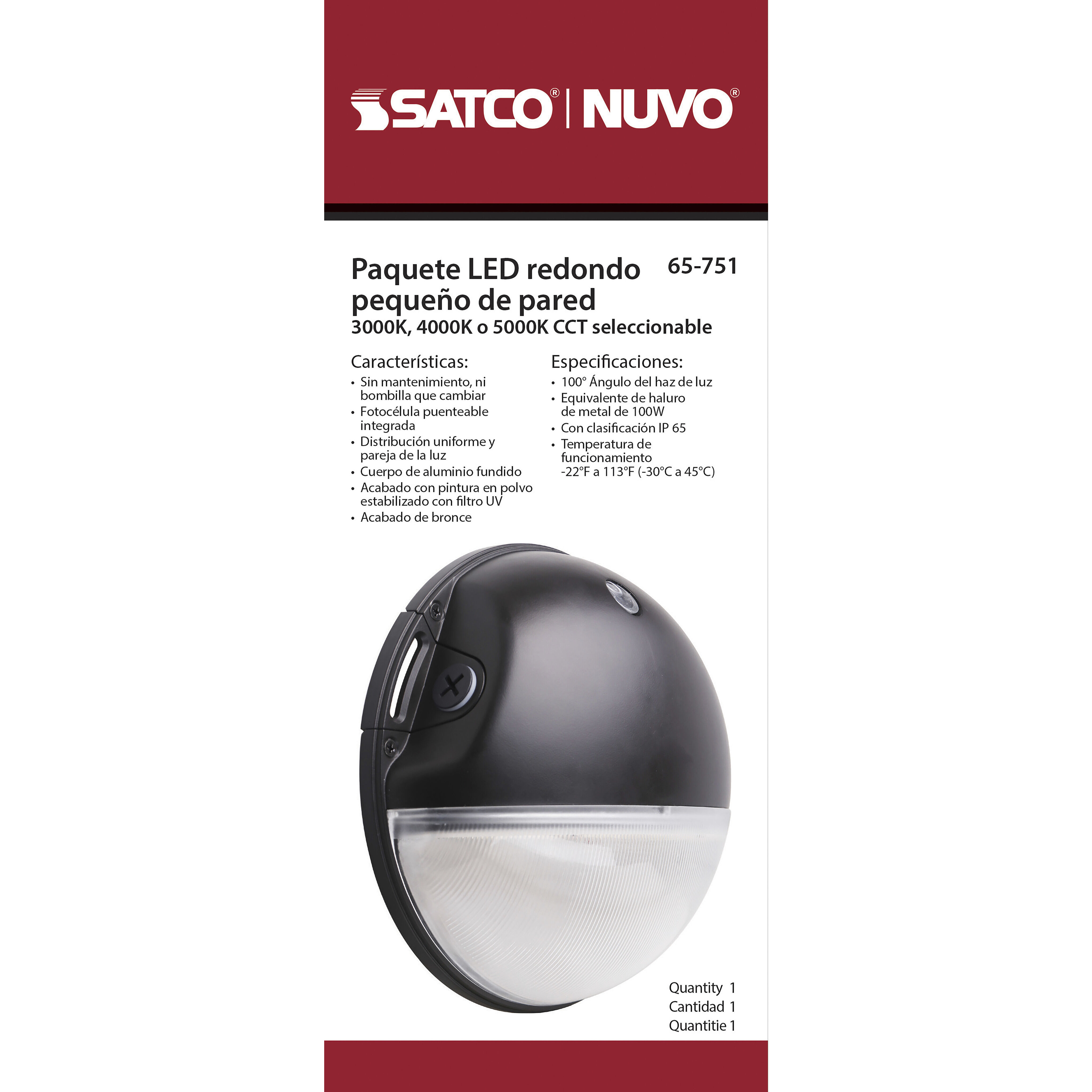 Brentwood LED 9 inch Bronze Outdoor Wall Pack