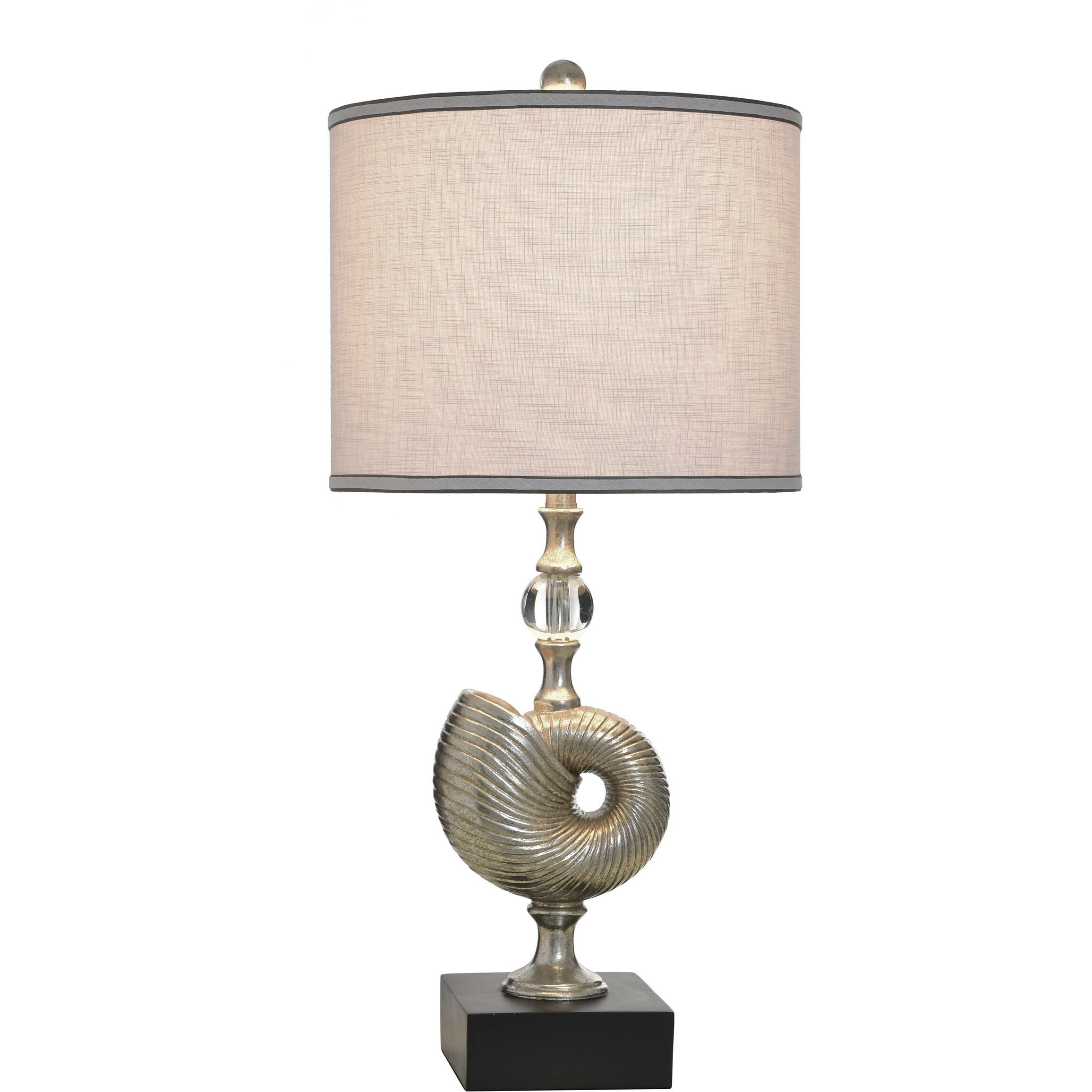 Poly 32.25 inch 100 watt Samobor Silver Table Lamp Portable Light