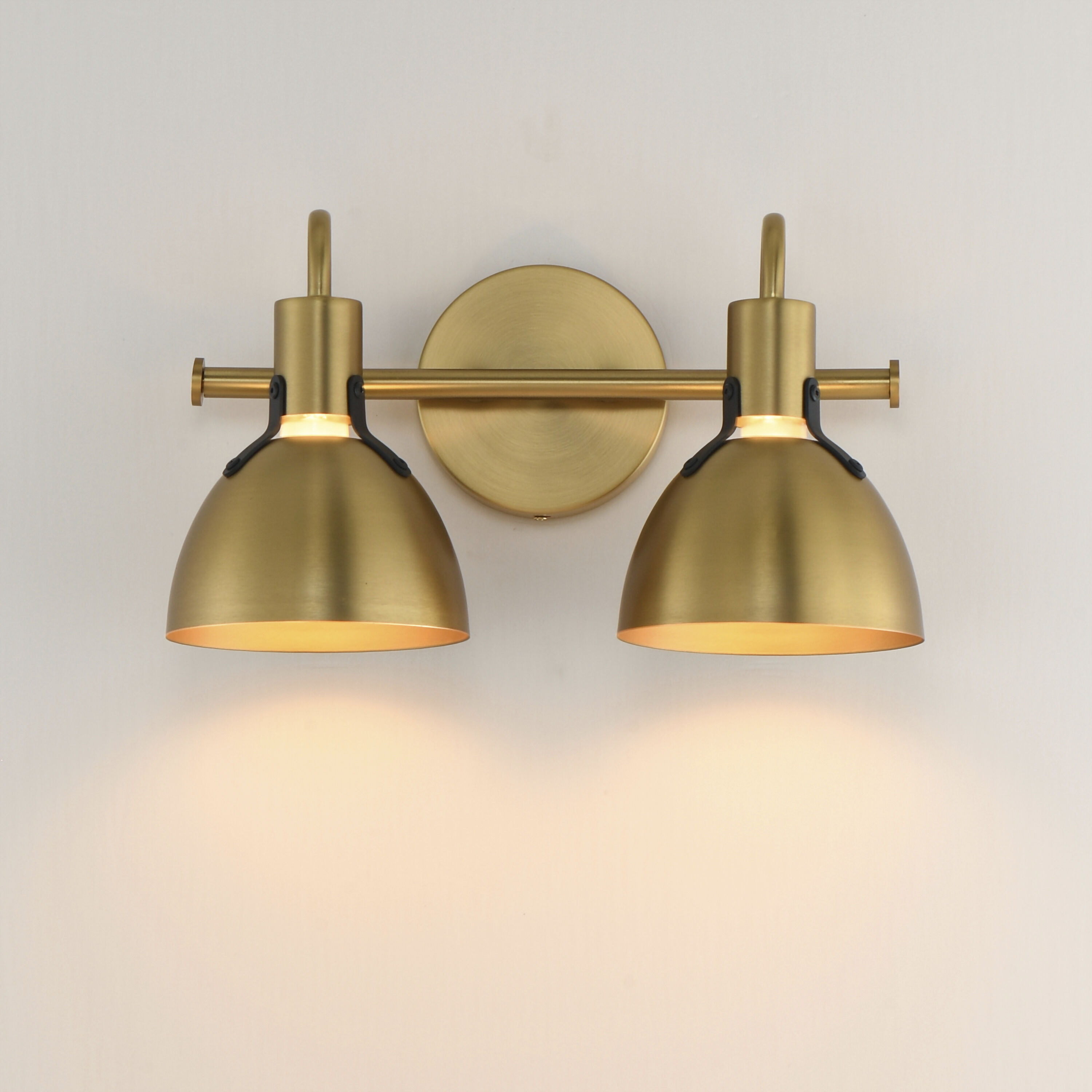 Dusk 2 Light 15 inch Satin Brass Bath Vanity Wall Light