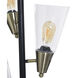 Mercer 70.25 inch 40 watt Pesch Gold and Black and Clear Floor Lamp Portable Light