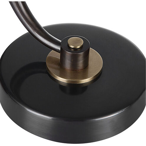 Waveney 27 X 12 inch Dark Bronze and Antique Brass with Crystal Drink Table