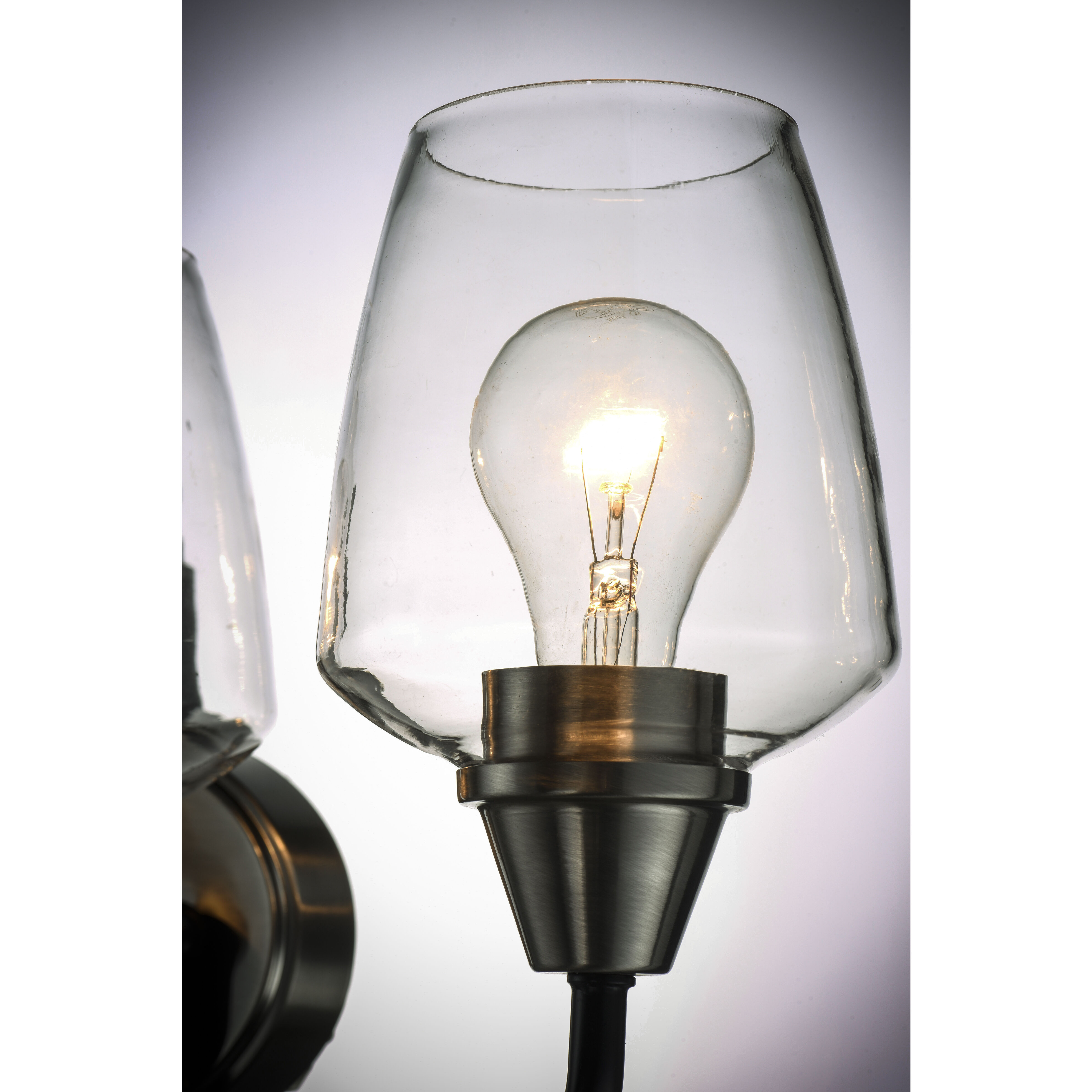 Goblet 3 Light 18 inch Black/Satin Nickel Bath Vanity Wall Light in Black and Satin Nickel