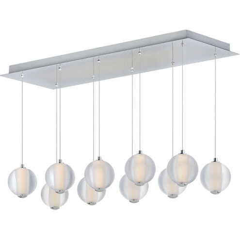 Rhythm LED 33.5 inch Polished Chrome Linear Pendant Ceiling Light