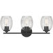 Miravelle 3 Light 22.25 inch Matte Black Bathroom Vanity Light Wall Light