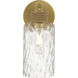 Baltic 1 Light 4.75 inch Brushed Gold Wall Sconce Wall Light