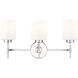 Keylee 3 Light 22 inch Polished Nickel Bathroom Vanity Light Wall Light