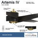 Artemis IV 64 inch Soft Brass/Matte Black with Matte Black Blades Ceiling Fan