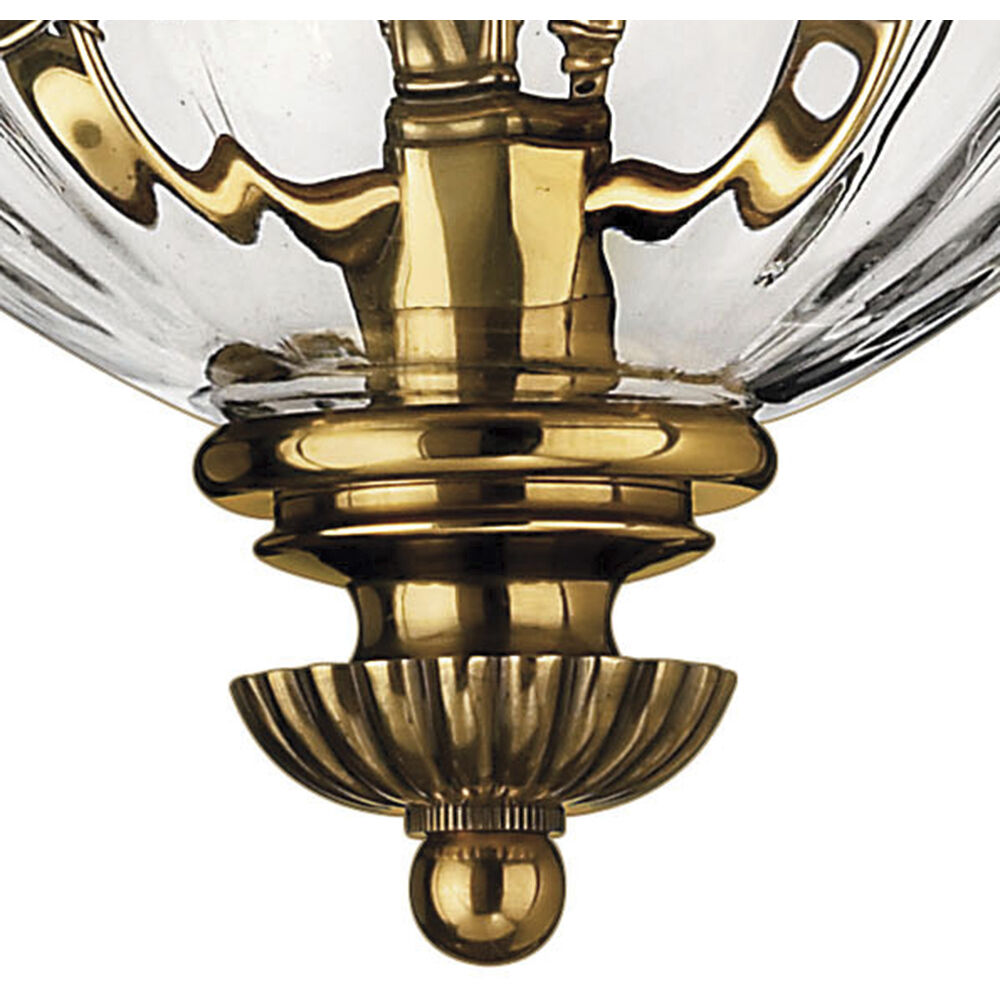 Cambridge 3 Light 14.5 inch Burnished Brass Indoor Flush Mount Ceiling Light