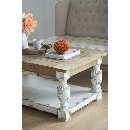 Alcott 47.2 X 27.6 inch White/Natural Coffee Table