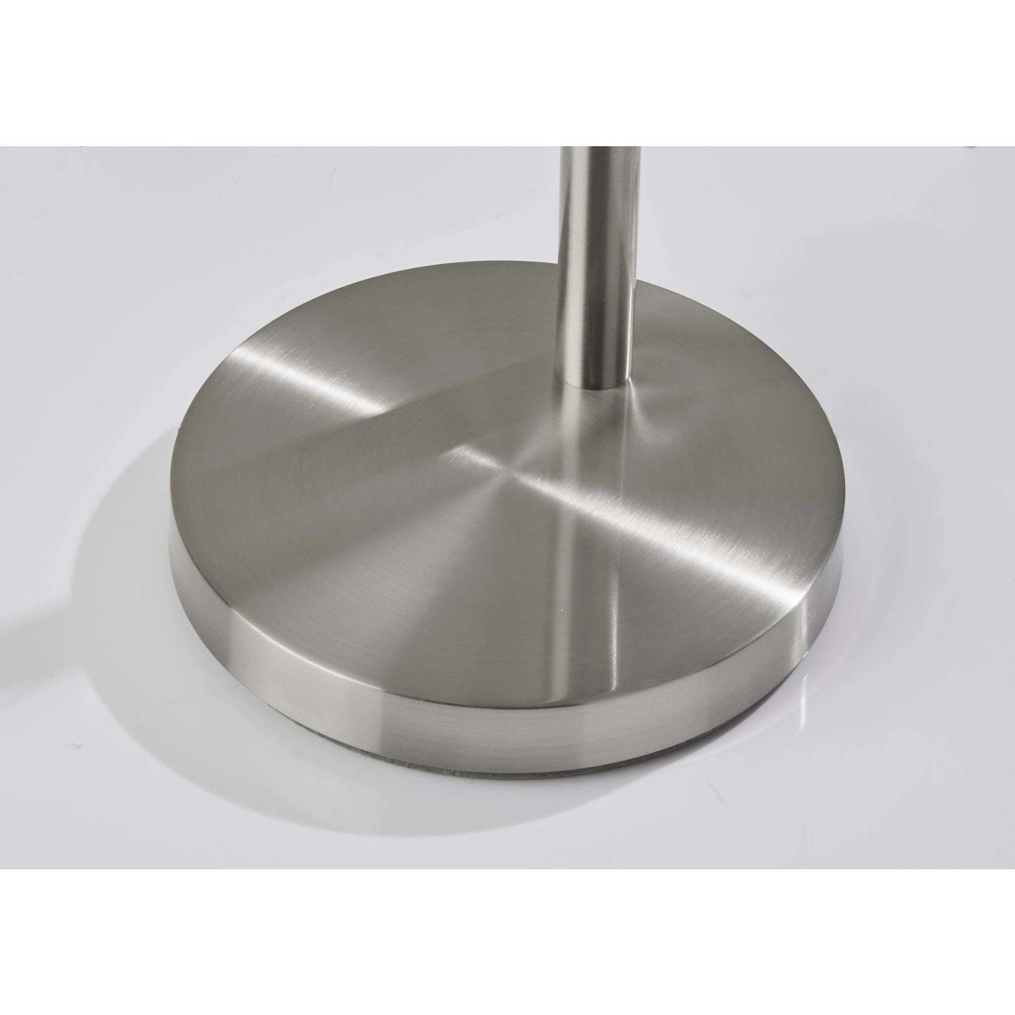 Braxton 86 inch 60.00 watt Brushed Steel Arc Floor Lamp Portable Light