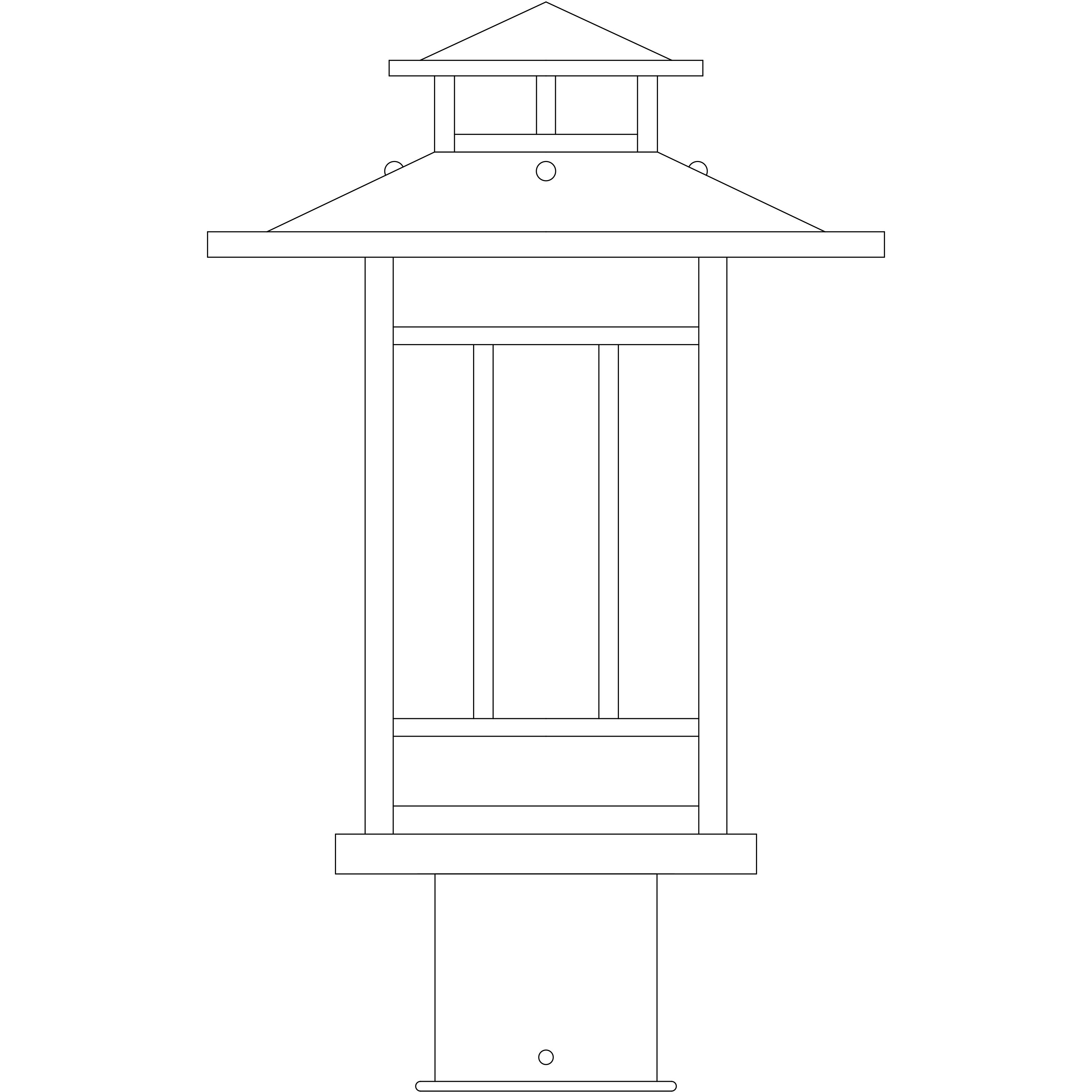 Kennebec 1 Light 11.25 inch Verdigris Patina Post Mount in Gold White Iridescent
