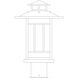 Kennebec 1 Light 11.25 inch Pewter Post Mount in Almond Mica