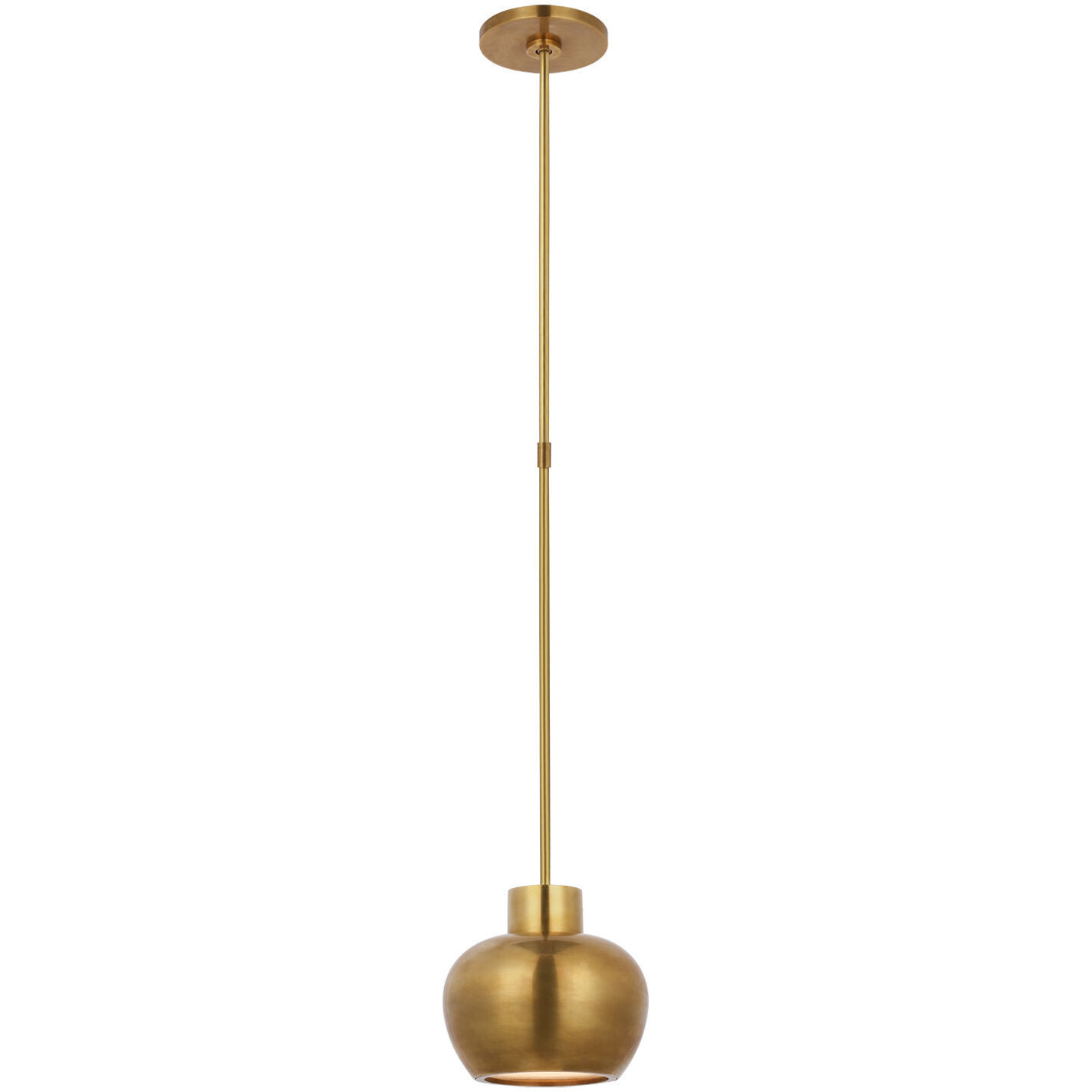 Paloma Contreras Comtesse LED 7.5 inch Hand-Rubbed Antique Brass Pendant Ceiling Light, Small