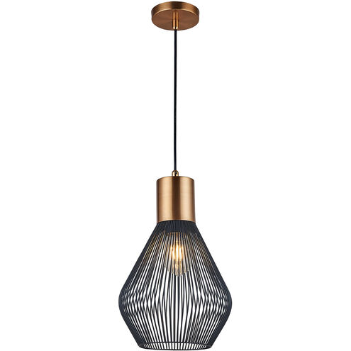 Contemporary 1 Light 10 inch Vintage Bronze Pendant Ceiling Light