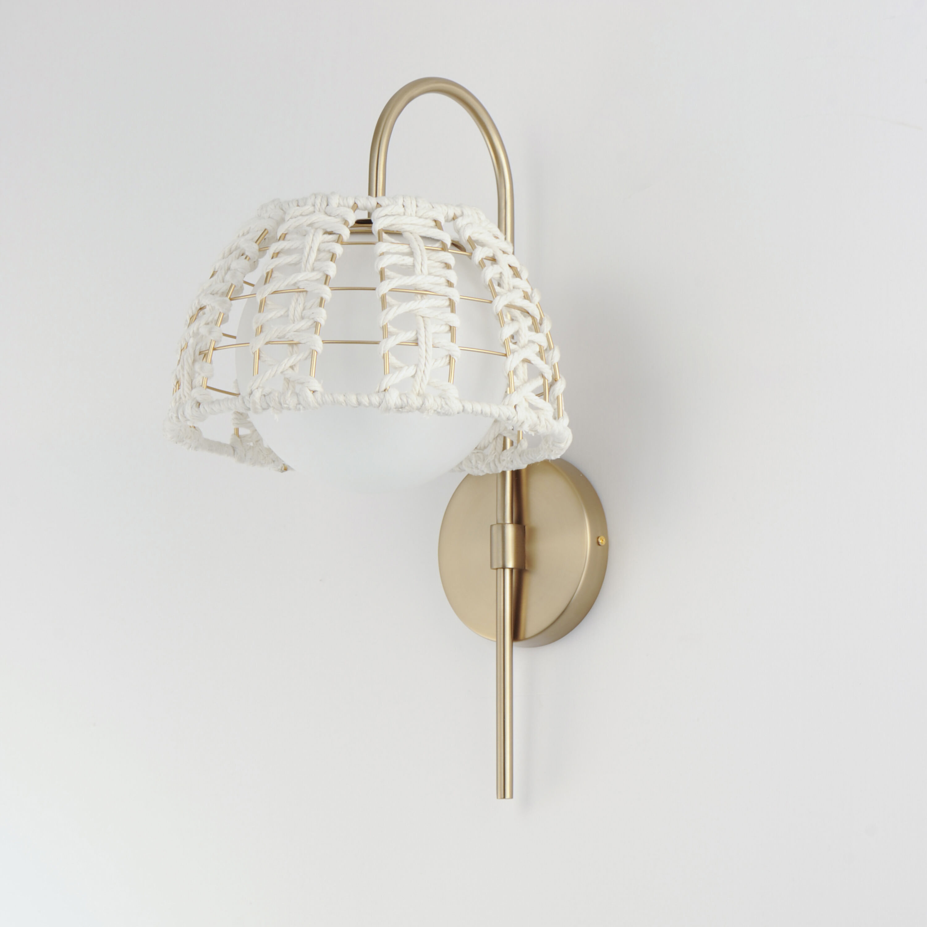 Macrame 1 Light 10.5 inch Gold Wall Sconce Wall Light
