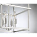 Transitional 4 Light 12 inch Polished Nickel Semi-Flush Ceiling Light