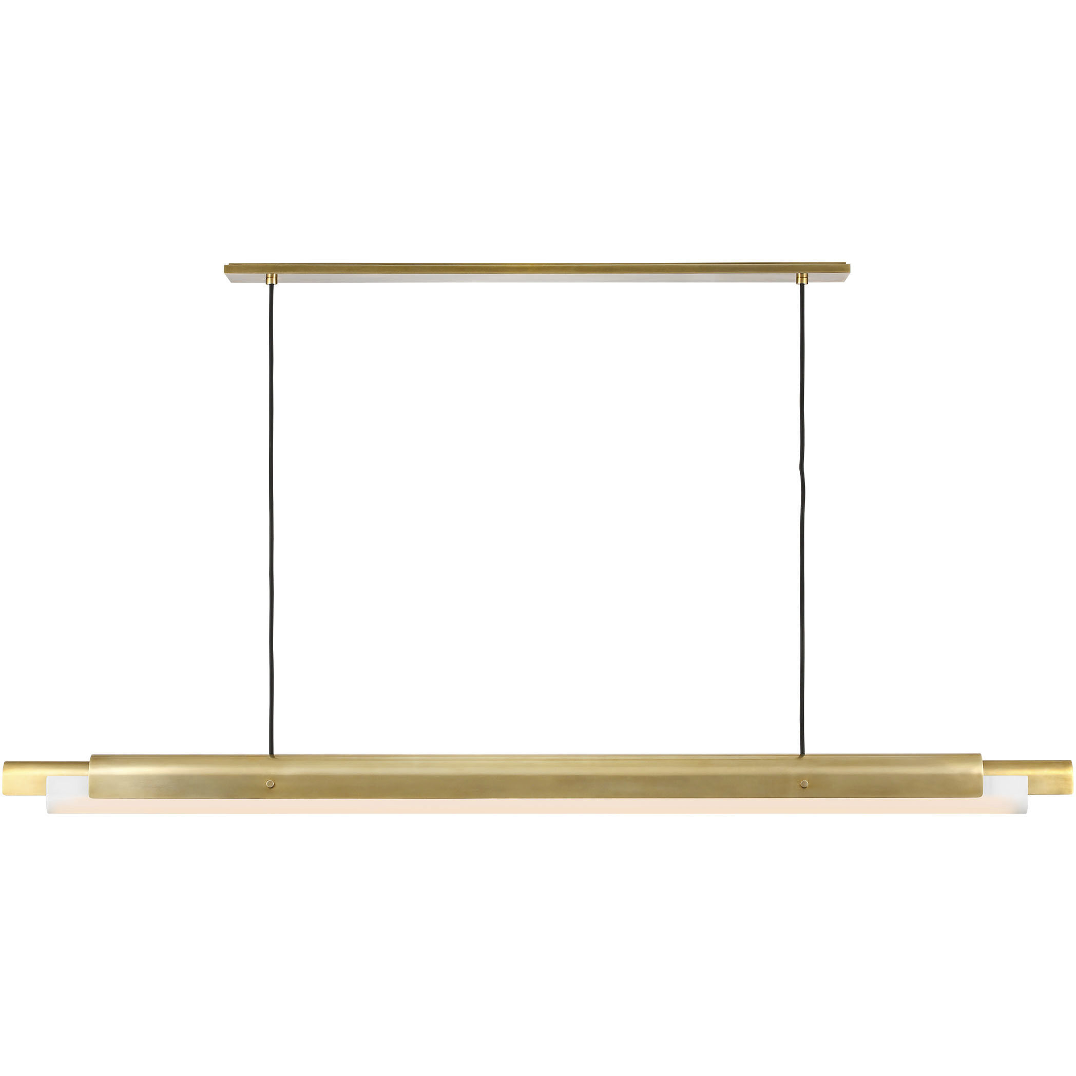 Avroko Ambrose Linear Chandelier Ceiling Light in Hand Rubbed Antique Brass