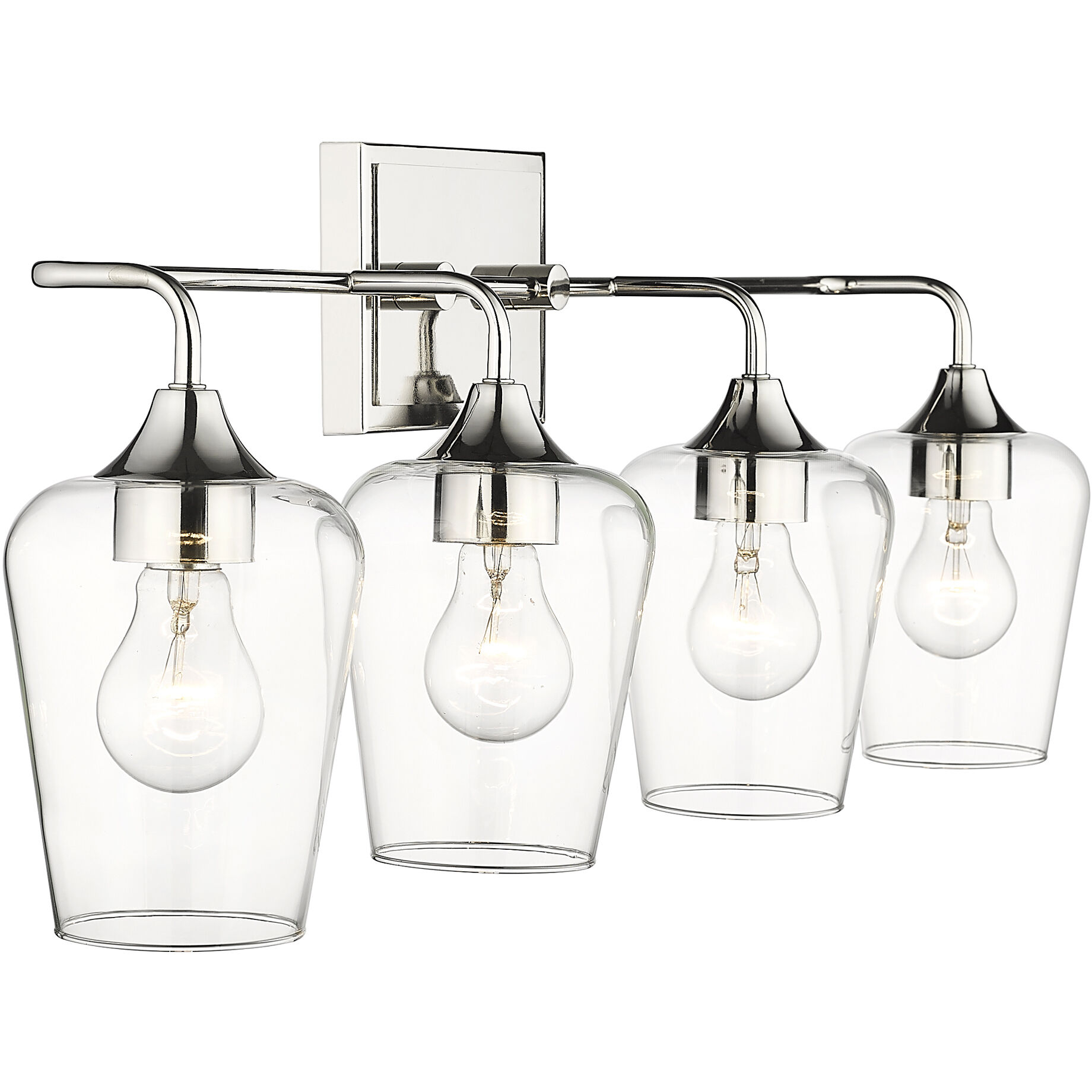 Gladys 4 Light 32 inch Polished Nickel Vanity Light Wall Light